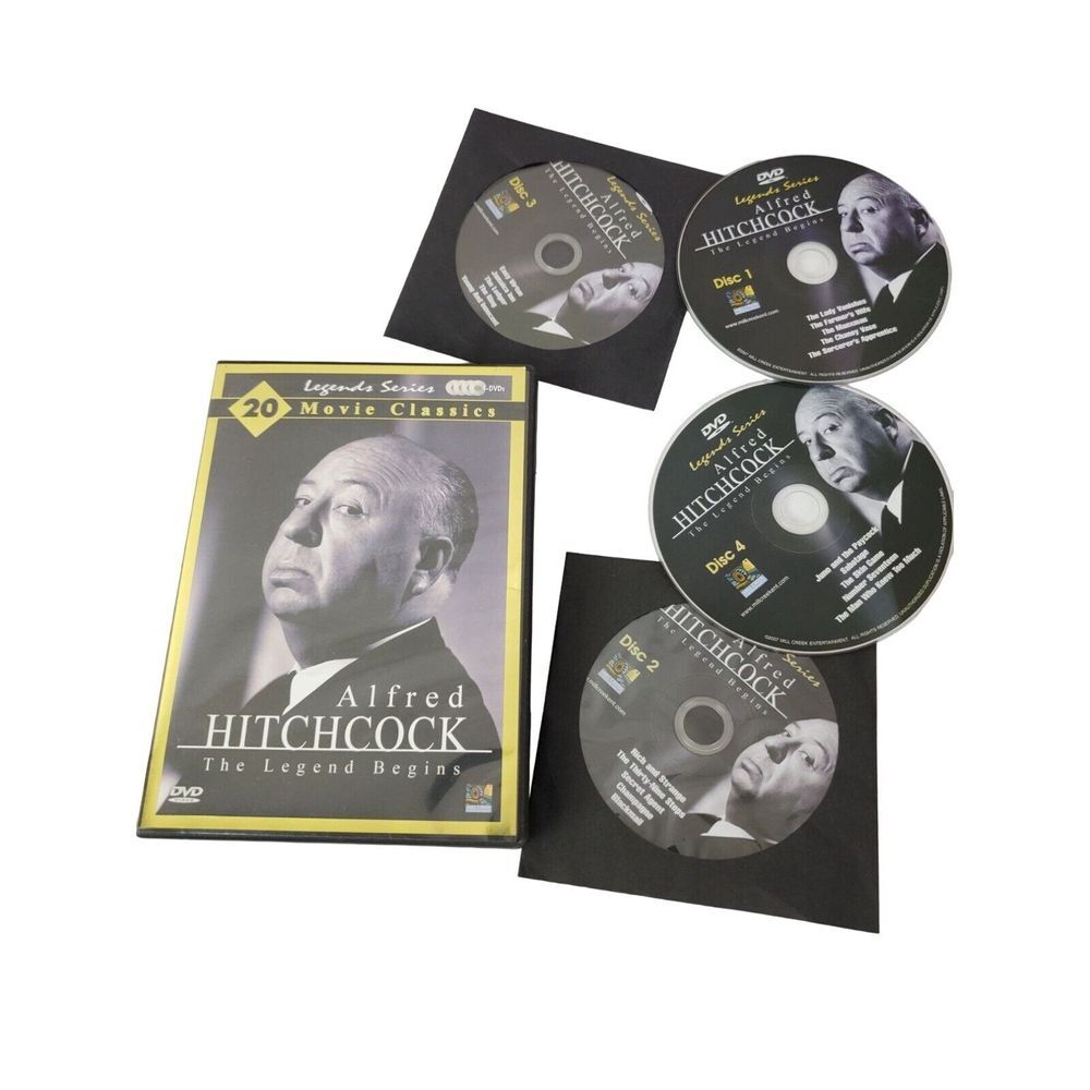 Alfred Hitchcock:‎ The Legend Begins - 20 Movie Classics DVD Set GUC